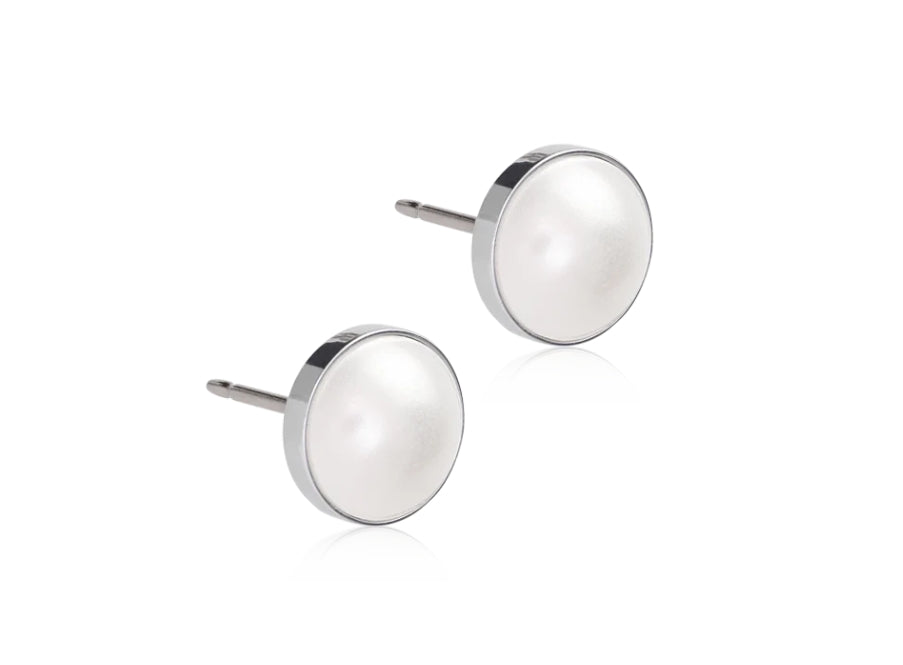 Blomdahl-BEZEL PEARL ØRERINGE-model 15-1406-59