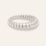 Sintridou - Ring med snoet overflade i stål - Model: ST710023