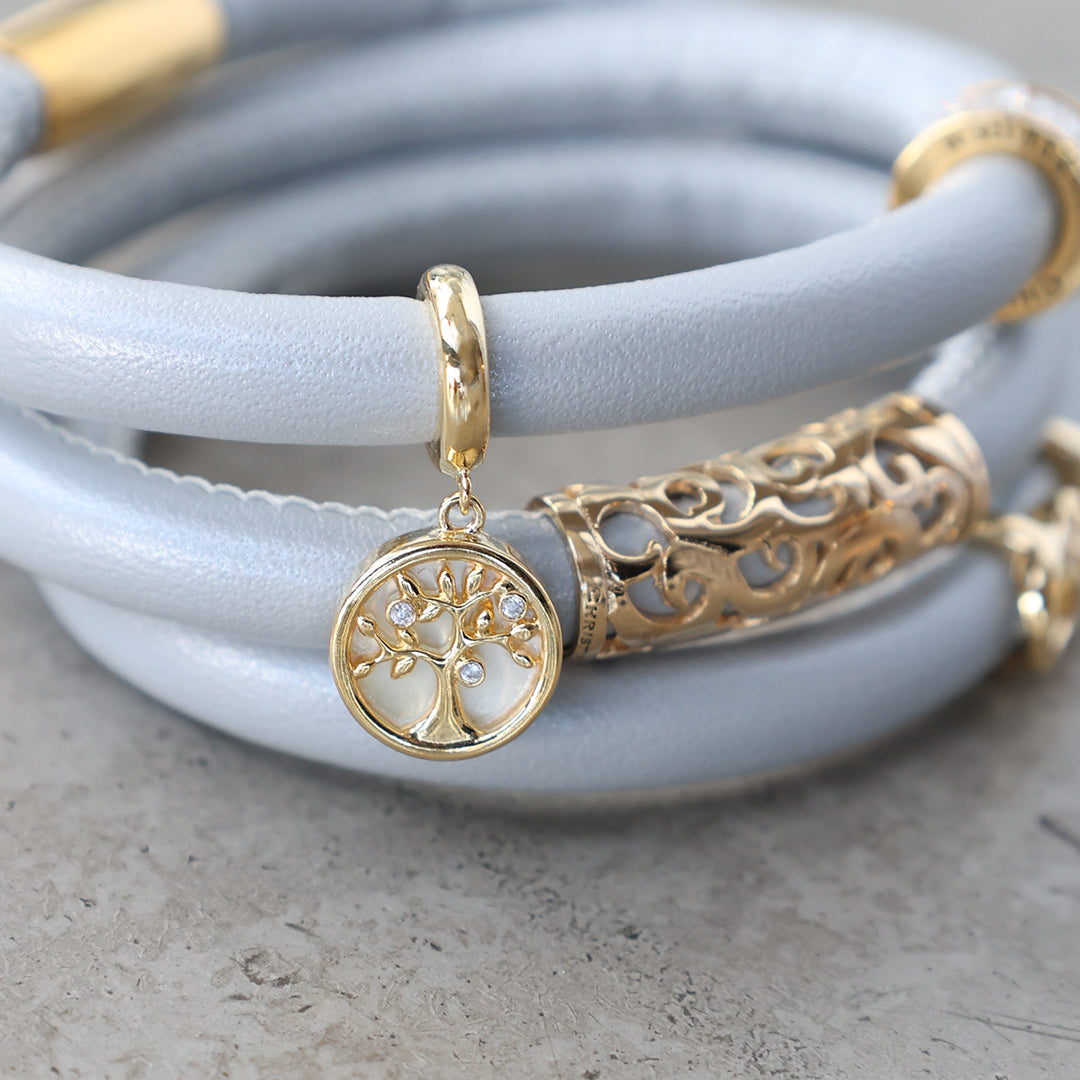 Christina Tree of Life perlemor charm i forgyldt sølv – model 610-G105 – billede 2