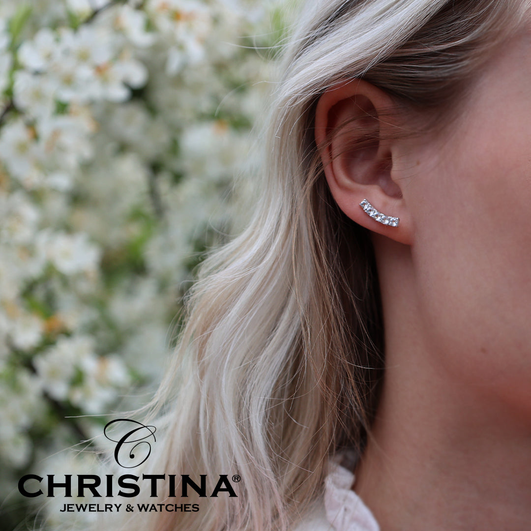 Christina Floating Crystals crawlers i sølv – model 672-S04 – billede 2