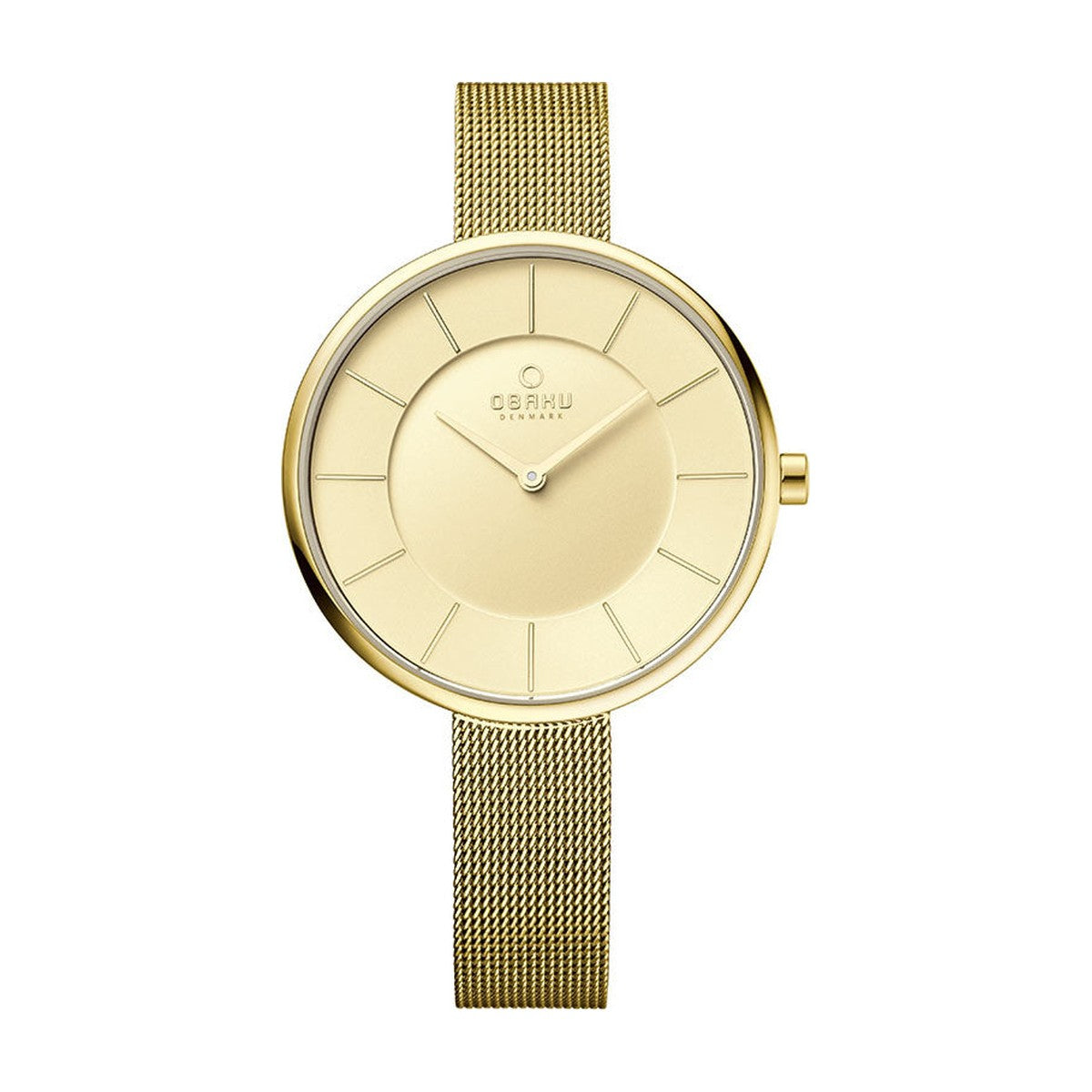 Obaku - Dameur med hvid skive og lænke - Model: V185LXGGMG