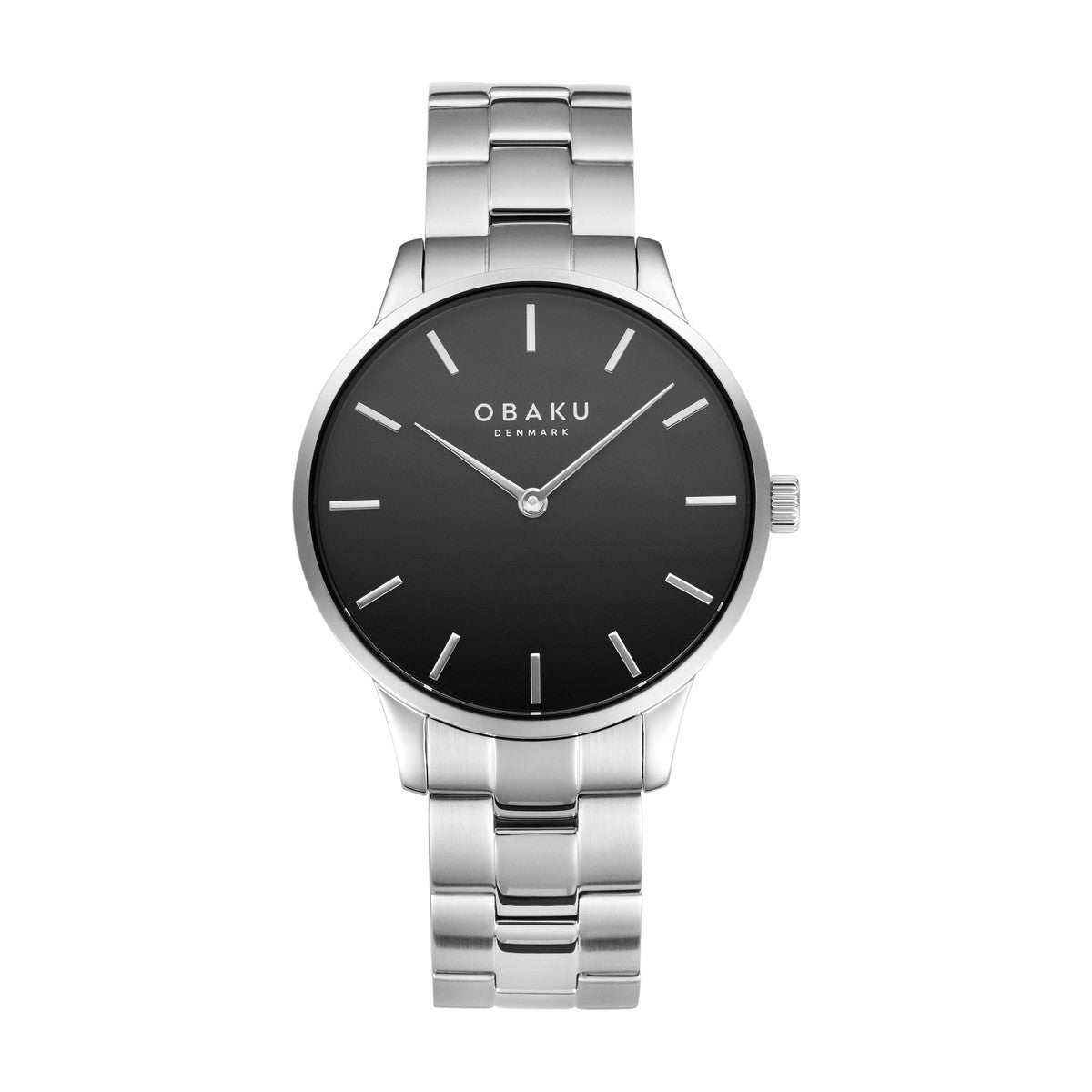 Obaku - Herreur med sort skive og lænke - Model: - V247GXCBSC