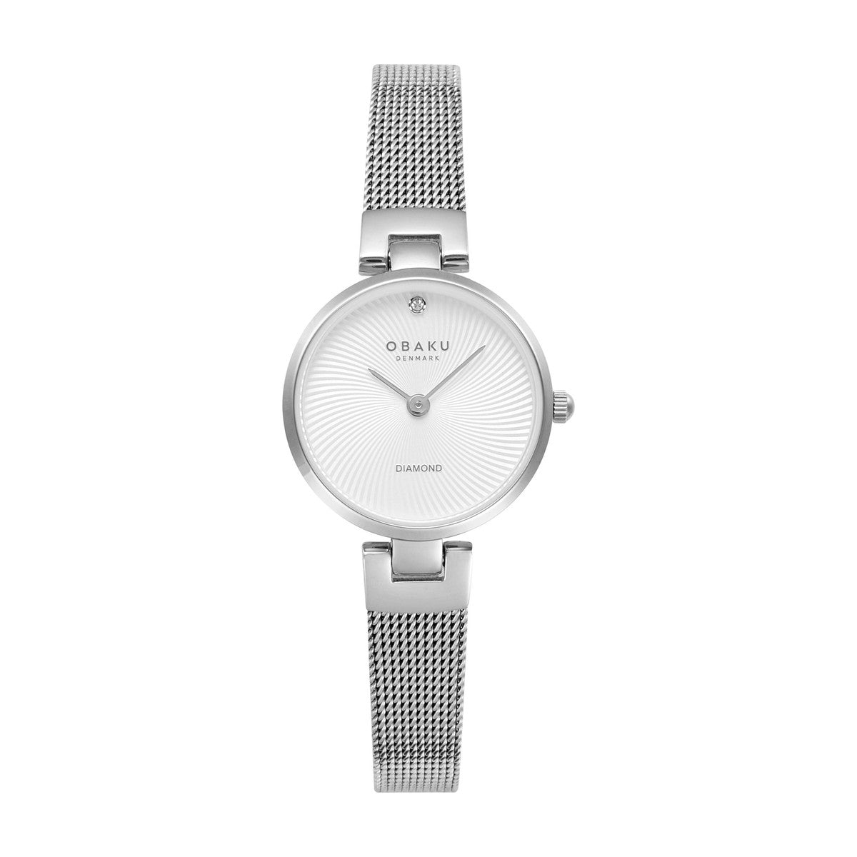 Obaku - Dameur med hvid skive og lænke - Model: V256SXCIMC