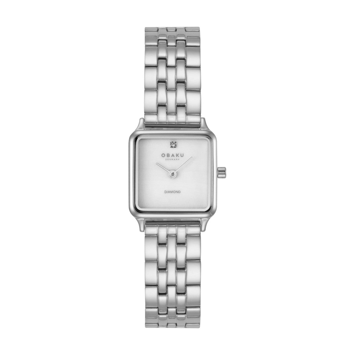 Obaku - Dameur med hvid skive og lænke - Model: V301LXCWSC