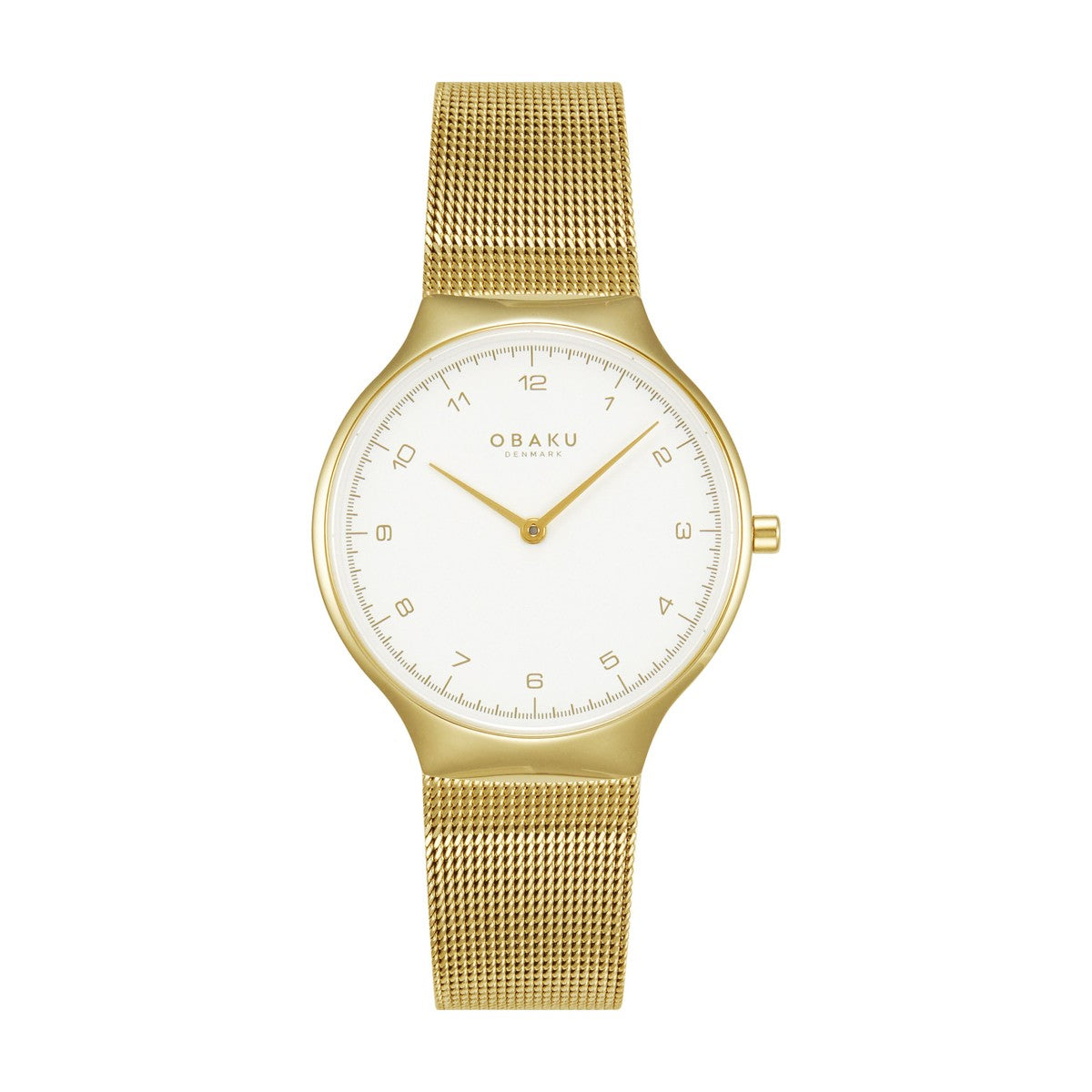 Obaku - Dameur med hvid skive og lænke - Model: V306LXGWMG