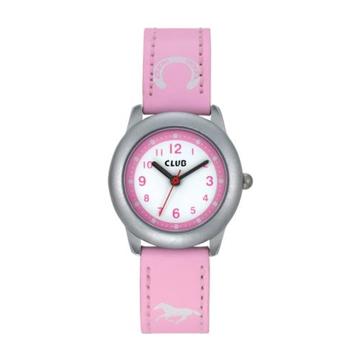 CLUB - Pigeur i chrom med lyserød rem med hest - Model: A56527S0A