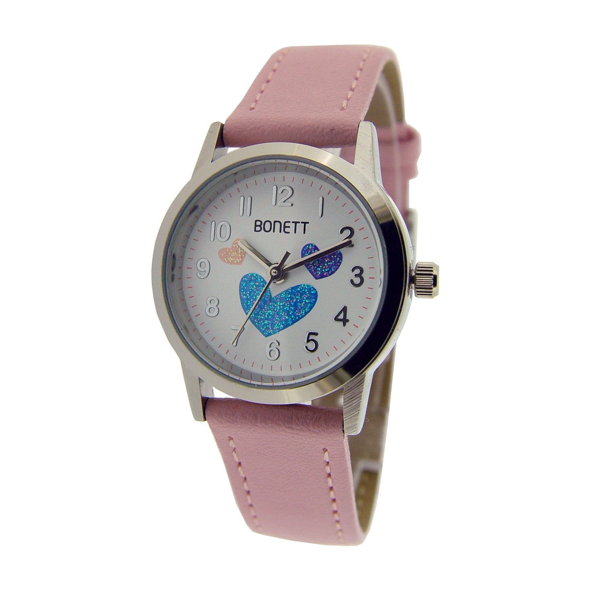 Bonett - Pigeur med hjerter, pink rem - Model: 1537PH