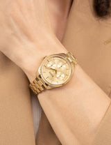 Hugo Boss - Sage Sport - Guld double dameur med lænke - Model: 1502803