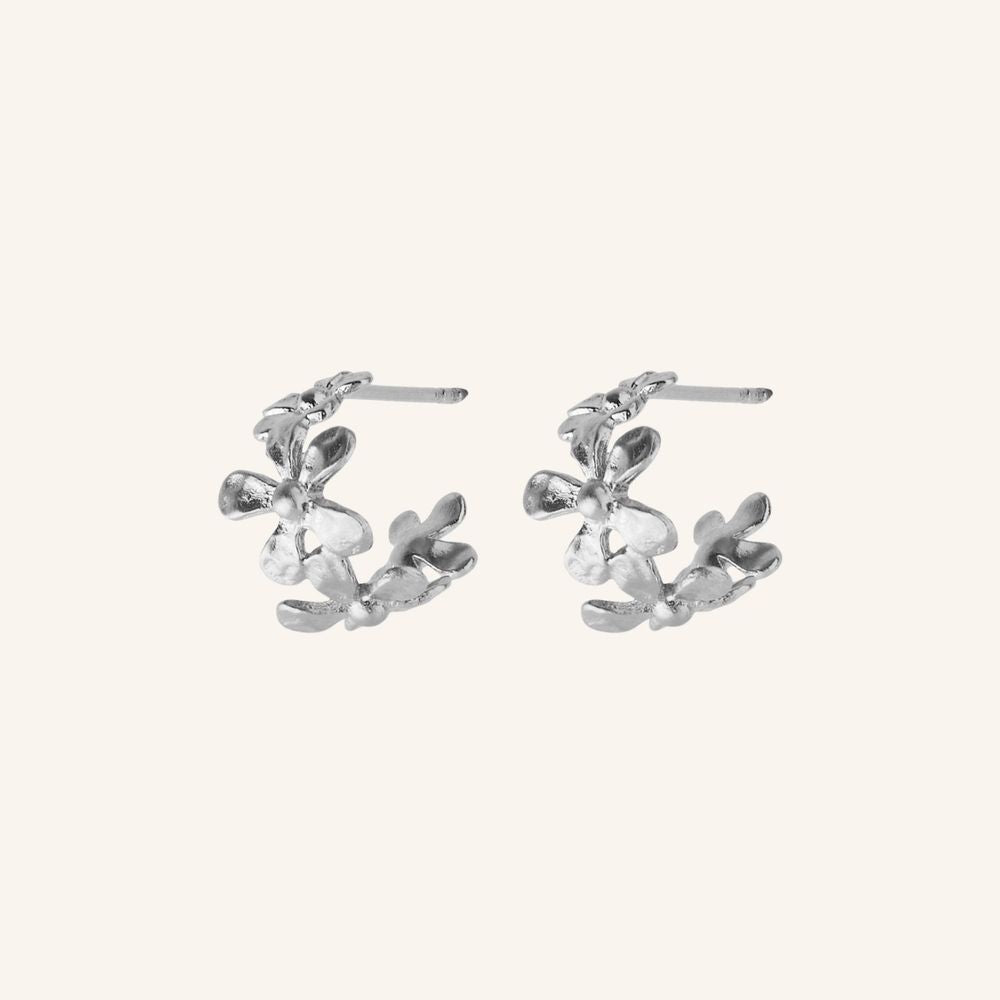Pernille Corydon - Wild poppy hoops, 10 mm, sølv - Model: E-368-S