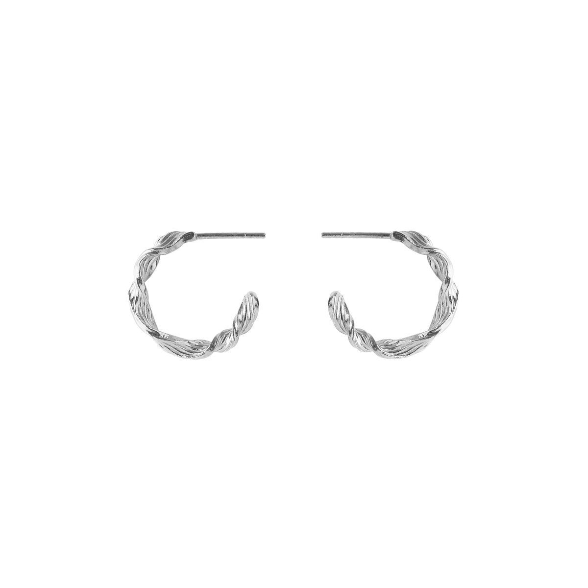 Pernille Corydon - Dancing Wave Hoops Small, sølv - Model: E-488-S