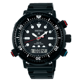 Seiko - Seiko Propspex Solar Diver's 200M herreur m. sort læderrem og sort skive - Model: SNJ037P1
