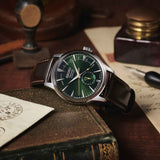Seiko - Herreur, Presage, Stål med læderrem og automatik værk - Model: SSA459J1