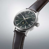 Seiko - Herreur, Presage, Stål med læderrem og automatik værk - Model: SSA459J1
