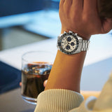 Seiko - PROSPEX SOLAR chronograph herreur med stål lænke - Model: SSC813P1
