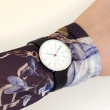 Arne Jacobsen - BANKERS 34 mm stål ur med læderrem - Model: 53101-1601