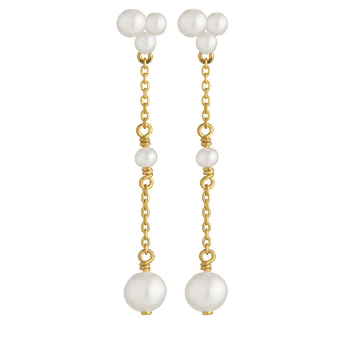 Jeberg Jewellery - Forgyldt - CORDELIA Pearl Drop ørehænger - Model: 52705