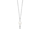 Spirit Icons - Swan, halskæde i sølv med hvid perle og zirkoner - Model: 11061-45