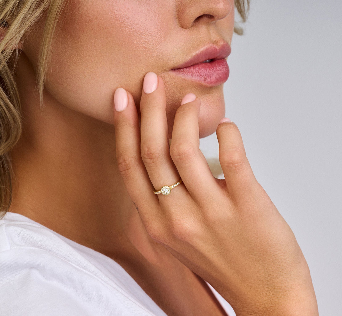 Spirit Icons Luxury ring m. Zirkonia sten i forgyldt sølv