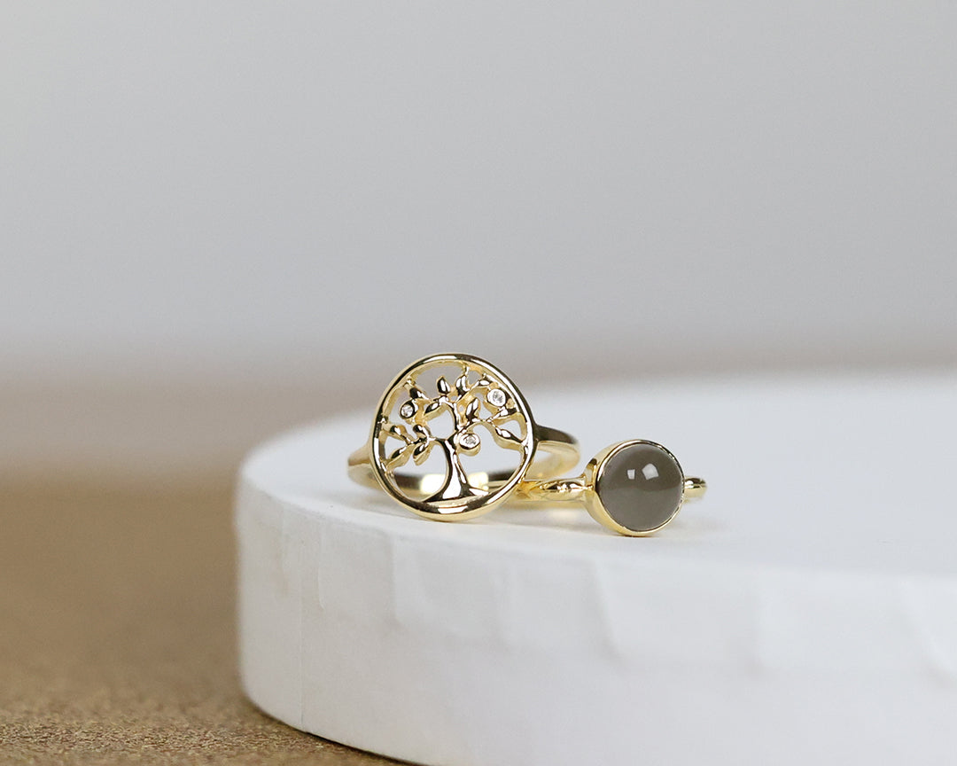 Christina Moonstone ring i forgyldt sølv – model 800-3.27.B – billede 3
