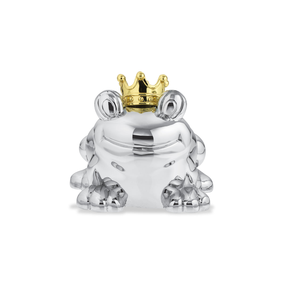 Scrouples - Forkromet sparebøsse frø med krone - Model: SG1005B