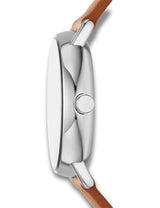 Skagen - Elegant herreur med brun læderrem og blå skive - Modelnr: SKW6943