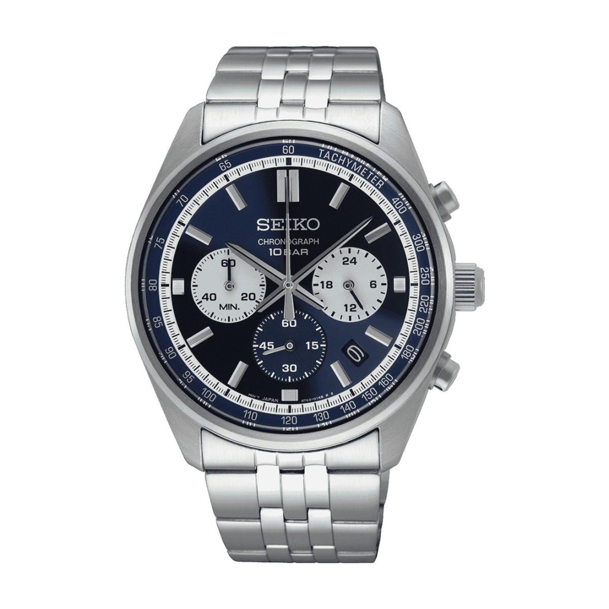 Seiko - Herreur, Stål med lænke og chronograph - Model: SSB427P1