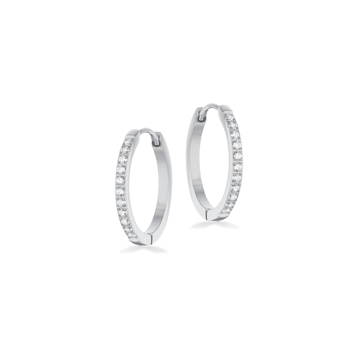 Scrouples - Creoler, stål 2 x 19 mm cubic zir. - Model: ST10058