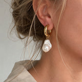 Scrouples-Molly clip-creoler perle stål guldfarvet- model st10071