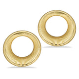 Scrouples-Molly øreringe cirkel 28mm stål guldfarvet-model st10073