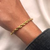 Scrouples - Armbånd, forgyldt stål, Cordel - Model: ST30002A,L