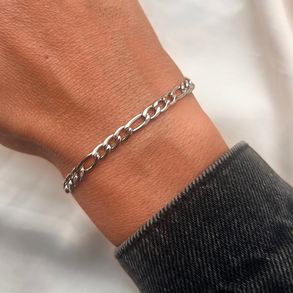 Scrouples - Armbånd, stål, Figaro - Model: ST30005A,L