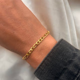 Scrouples - Armbånd, forgyldt stål, Figaro - Model: ST30006A,L