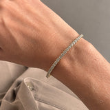 Scrouples-Molly tennis armbånd krystal guldfarvet stål 18 cm-model ST30099A,M