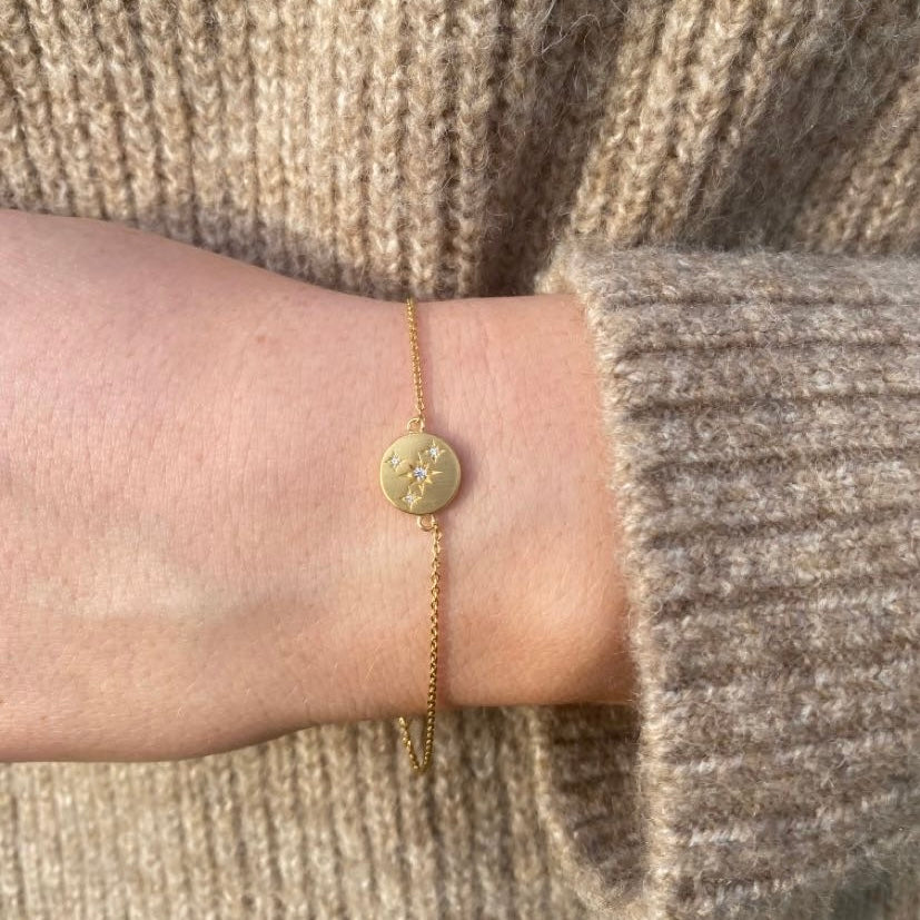 Aagaard Armbånd Cubic Zirkonia Stjerner Forgyldt Sterling Sølv