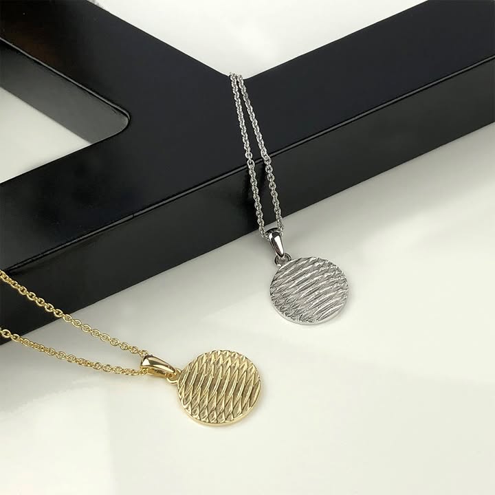 Aagaard Halskæde med Vedhæng Zig Zag Plade Forgyldt Sterling Sølv 45 cm