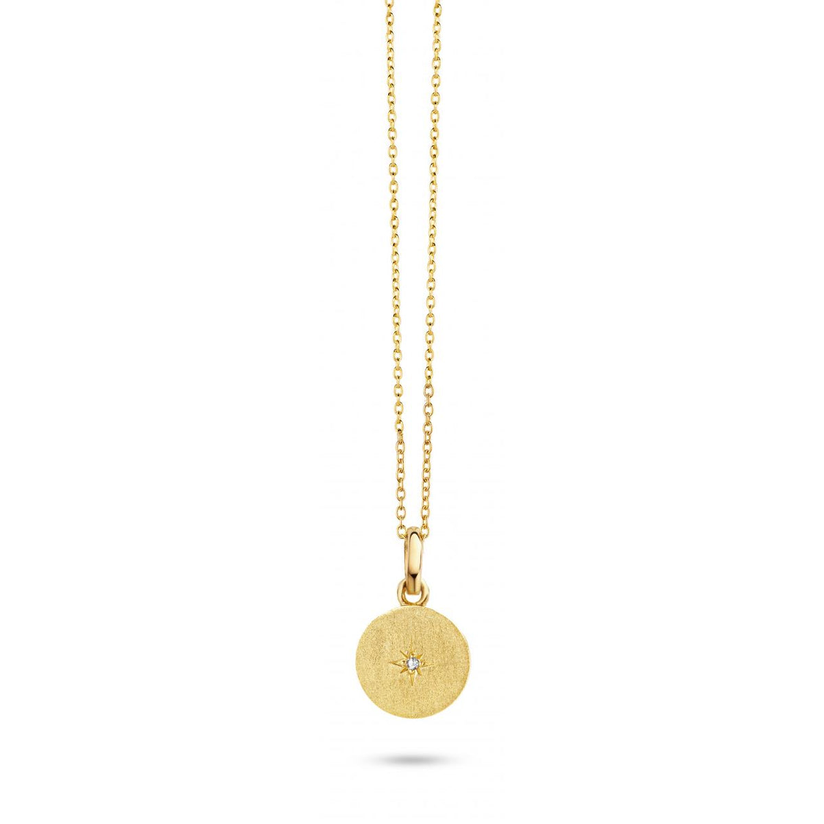 Køb SPIRIT ICONS - NORTH STAR , VEDHÆNG I FORGYLDT SØLV MED DIAMANT - MODEL: 10102-45 hos Guldsmed Smeds
