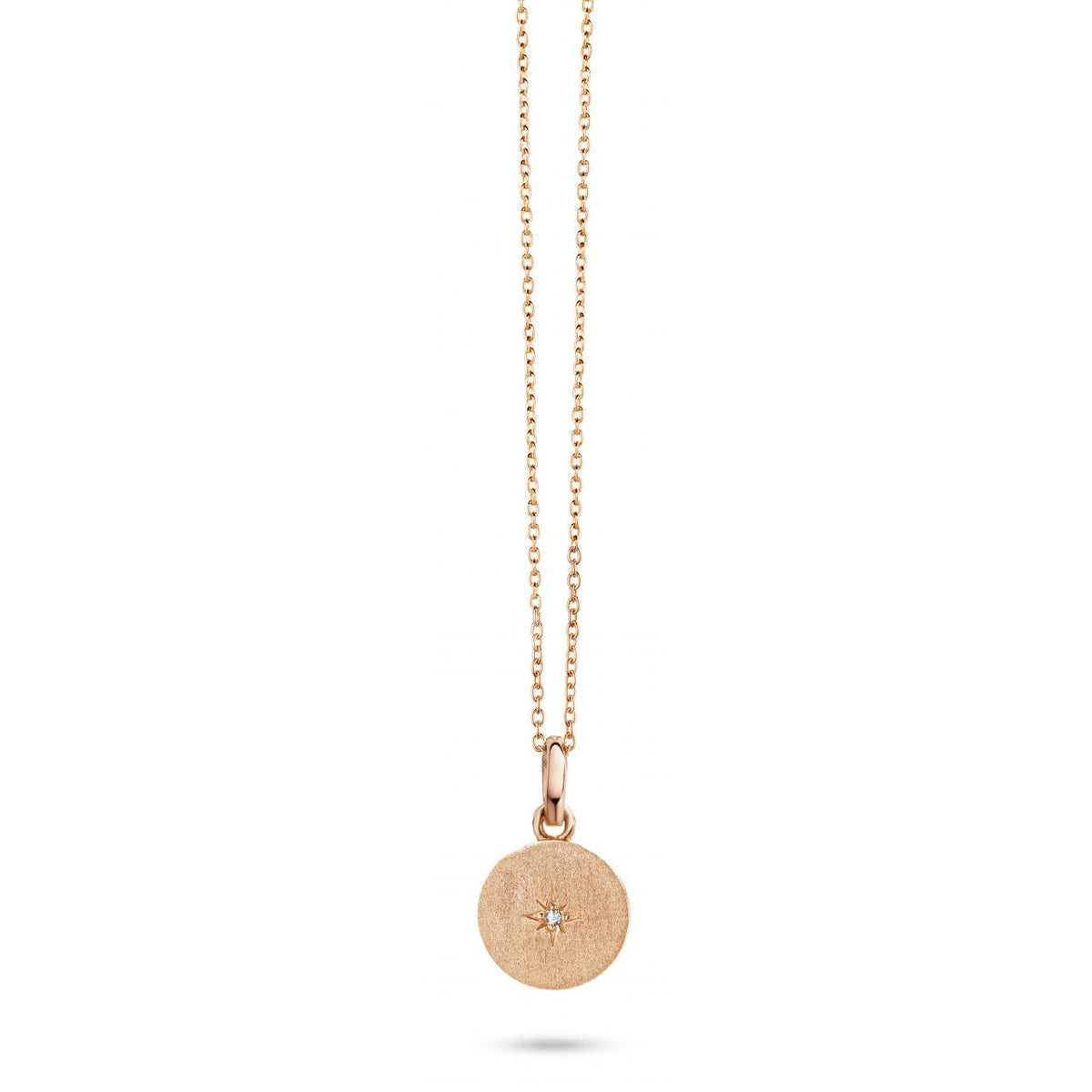 Køb SPIRIT ICONS - NORTH STAR , VEDHÆNG I ROSA FORGYLDT SØLV MED DIAMANT - MODEL: 10104-45 hos Guldsmed Smeds