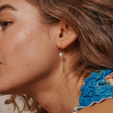 Enamel - Forgyldt Eleanor Pearl øreringe - Model: E308G