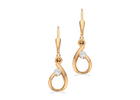 Scrouples - 8 karat ørehængere med syntetiske zirkoner - Model: 121743