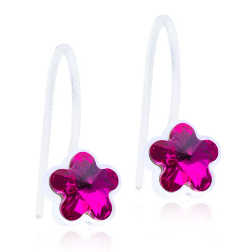 Køb Blomdahl - MP Pendant Fixed Flower 6 mm, Fuchsia - Model: 15-0180-3009 hos Guldsmed Smeds