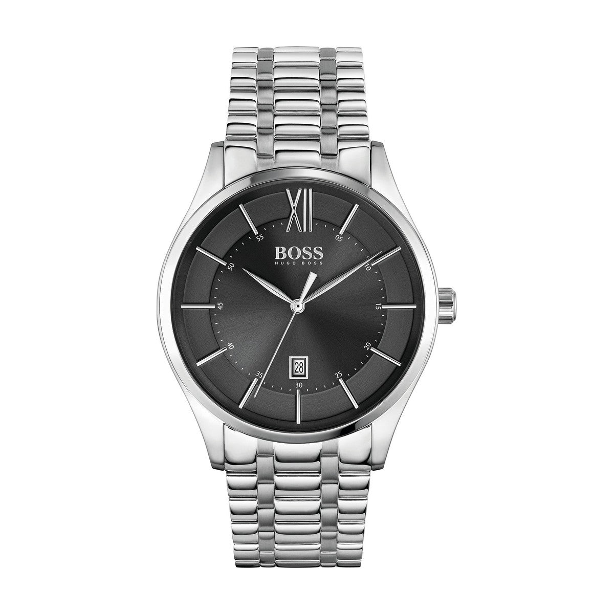 Køb Hugo Boss - Distinction - Stål herreur med lænke - Model: 1513797 hos Guldsmed Smeds