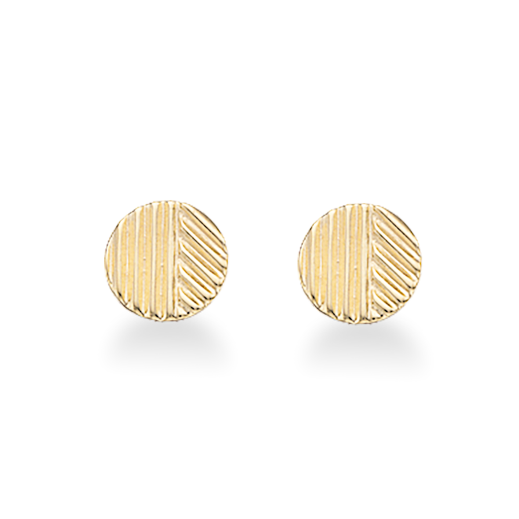 Køb Scrouples - Ørestik, rillet plade forgyldt sølv - Model nr.: 153812 hos Guldsmed Smeds