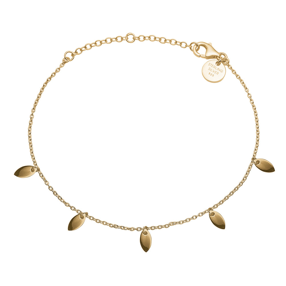 Køb Aagaard - Armbånd forgyldt sølv, Dancing leafs - Model: 1601-KZ-G04 hos Guldsmed Smeds