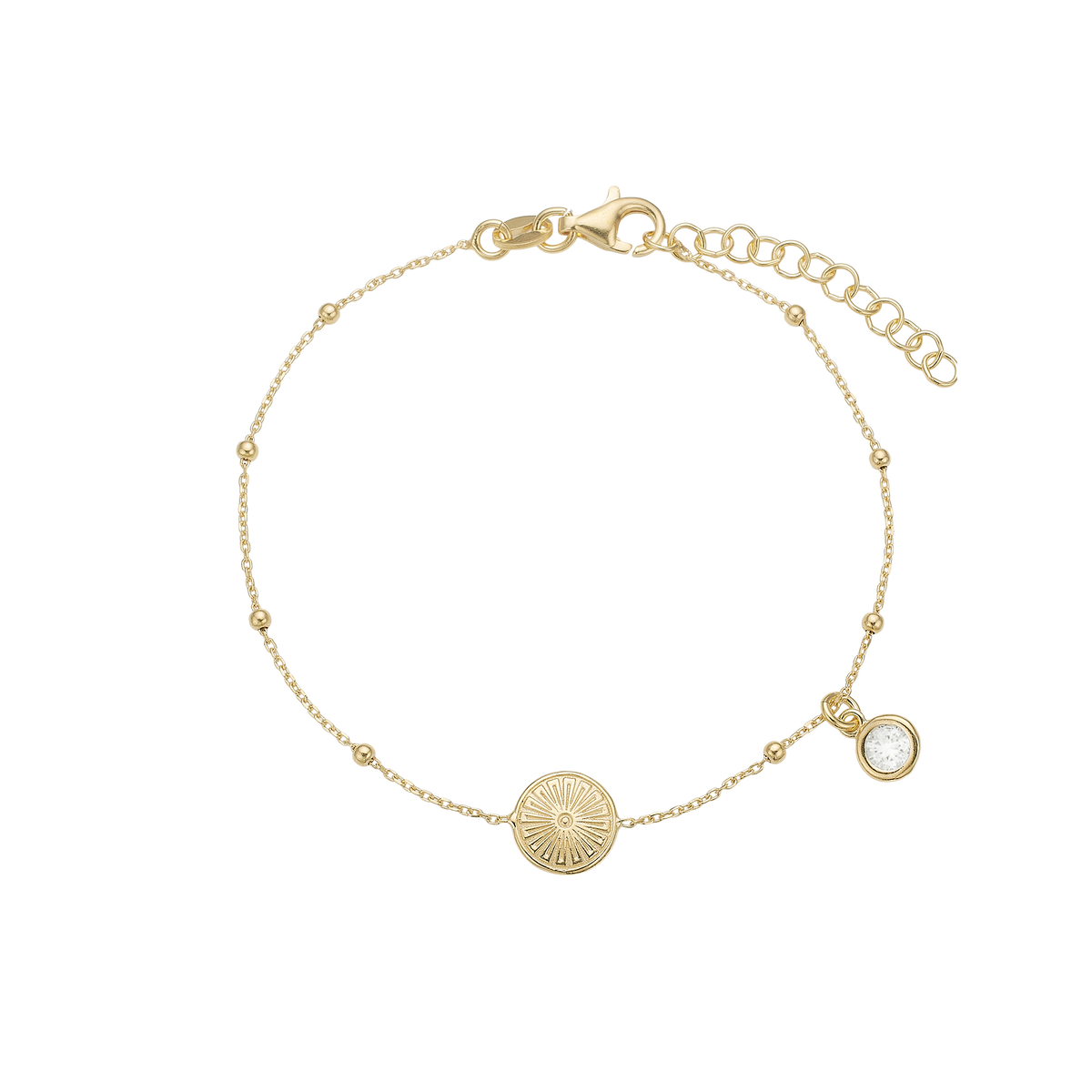 Aagaard - Kranz & Ziegler armbånd forgyldt "Sunshine Coin" - Model: 1601-KZ-G09