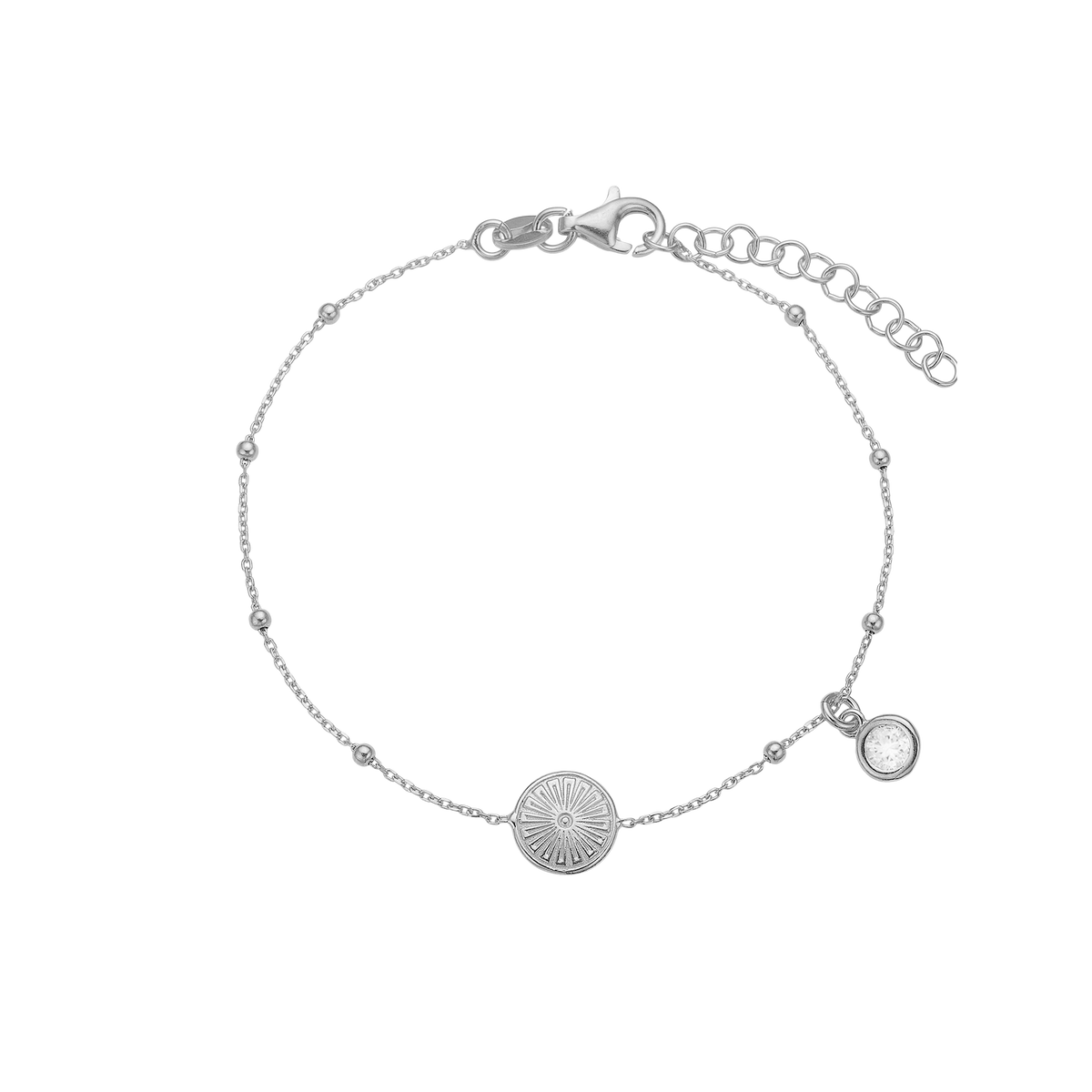 Aagaard - Kranz & Ziegler armbånd sølv "Sunshine Coin" - Model: 1601-KZ-S09