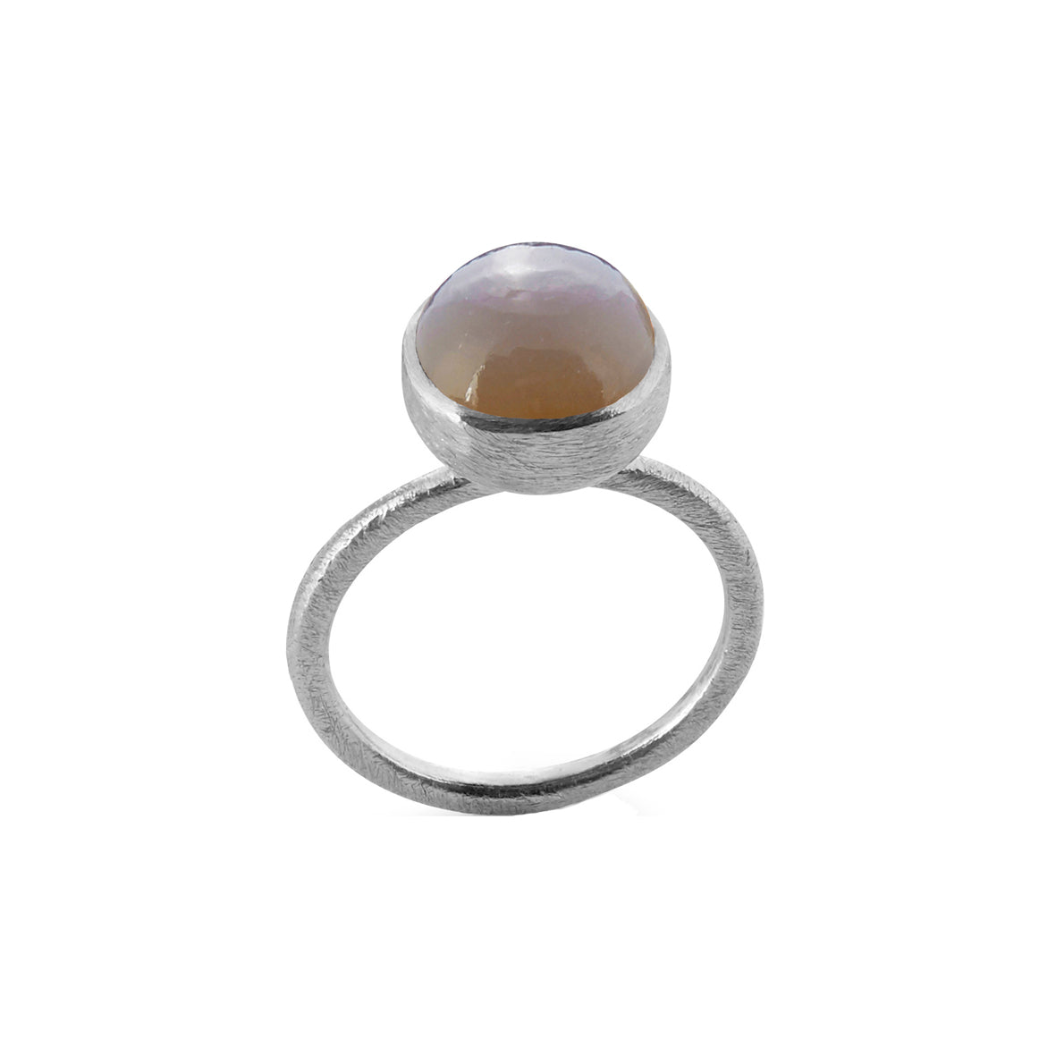 Køb Susanne Friis Bjørner - Ring sølv m. 10mm grå agat - Modelnr.: SFB-1678-1-103 hos Guldsmed Smeds