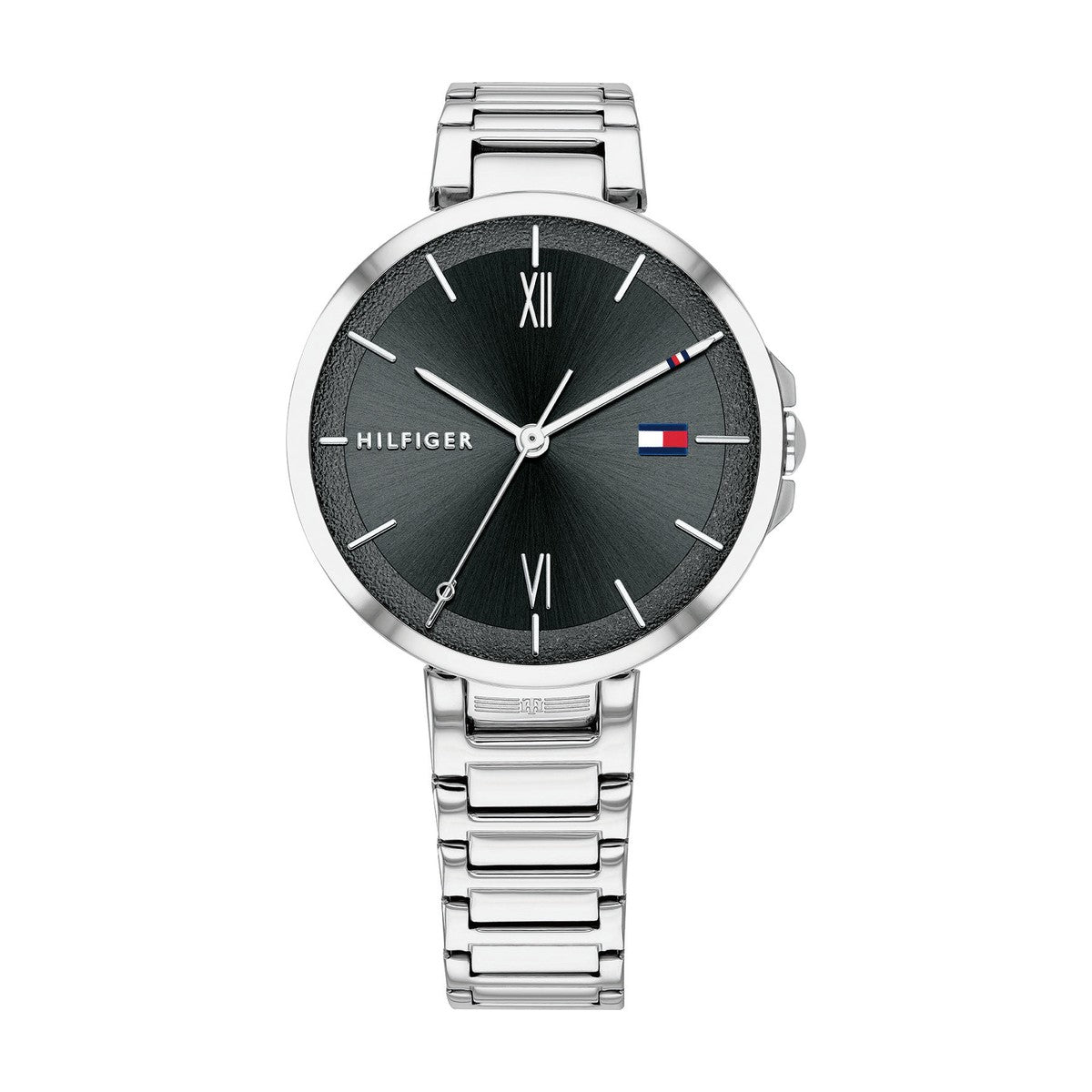 Køb Tommy Hilfiger - Reade - Dameur stål med sort skive og lænke - Model: 1782204 hos Guldsmed Smeds