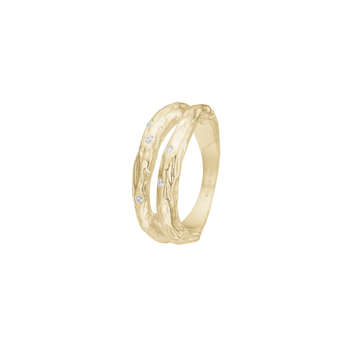 Aagaard - Ring i forgyldt "Forest" - Model: 1800-S-G18