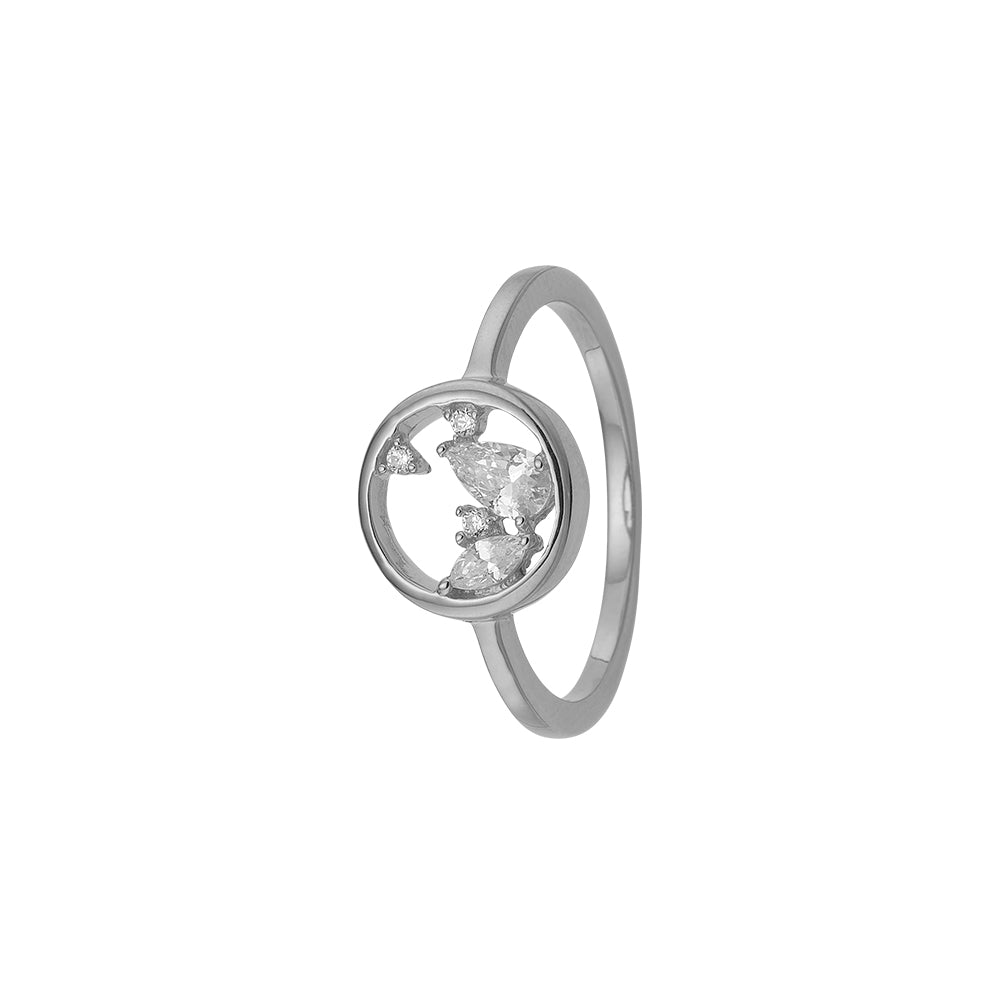 Køb Aagaard - Dame ring, Cirkel m/6 cz, sølv - Model: 1800-S-S06 hos Guldsmed Smeds