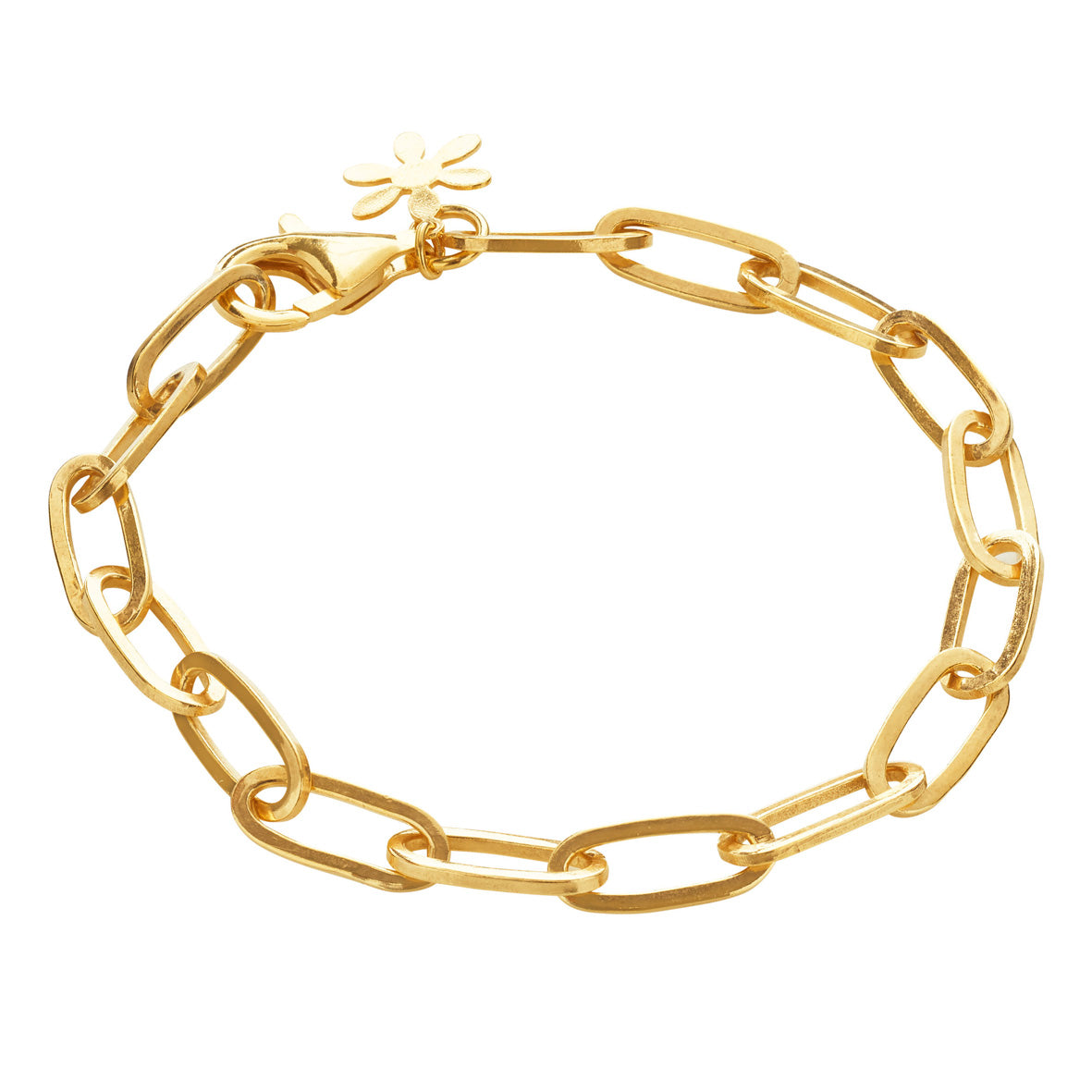 Køb Susanne Friis Bjørner - Armbånd forgyldt, rektangulære led 22 cm. - Modelnr.: SFB-1860-21 hos Guldsmed Smeds